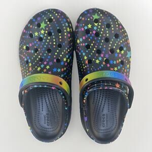 NEW Crocs Size J6 Cutie Crush Disco Dance Party Platform Clogs Celestial, Unisex